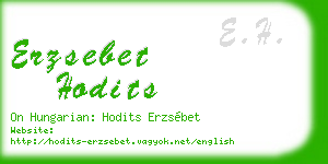 erzsebet hodits business card